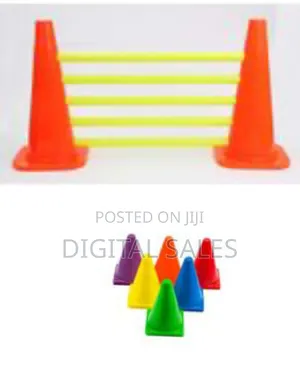 23cm Plastic Traffic Space Cone Marker Set of 6 Field Marking Equipmen