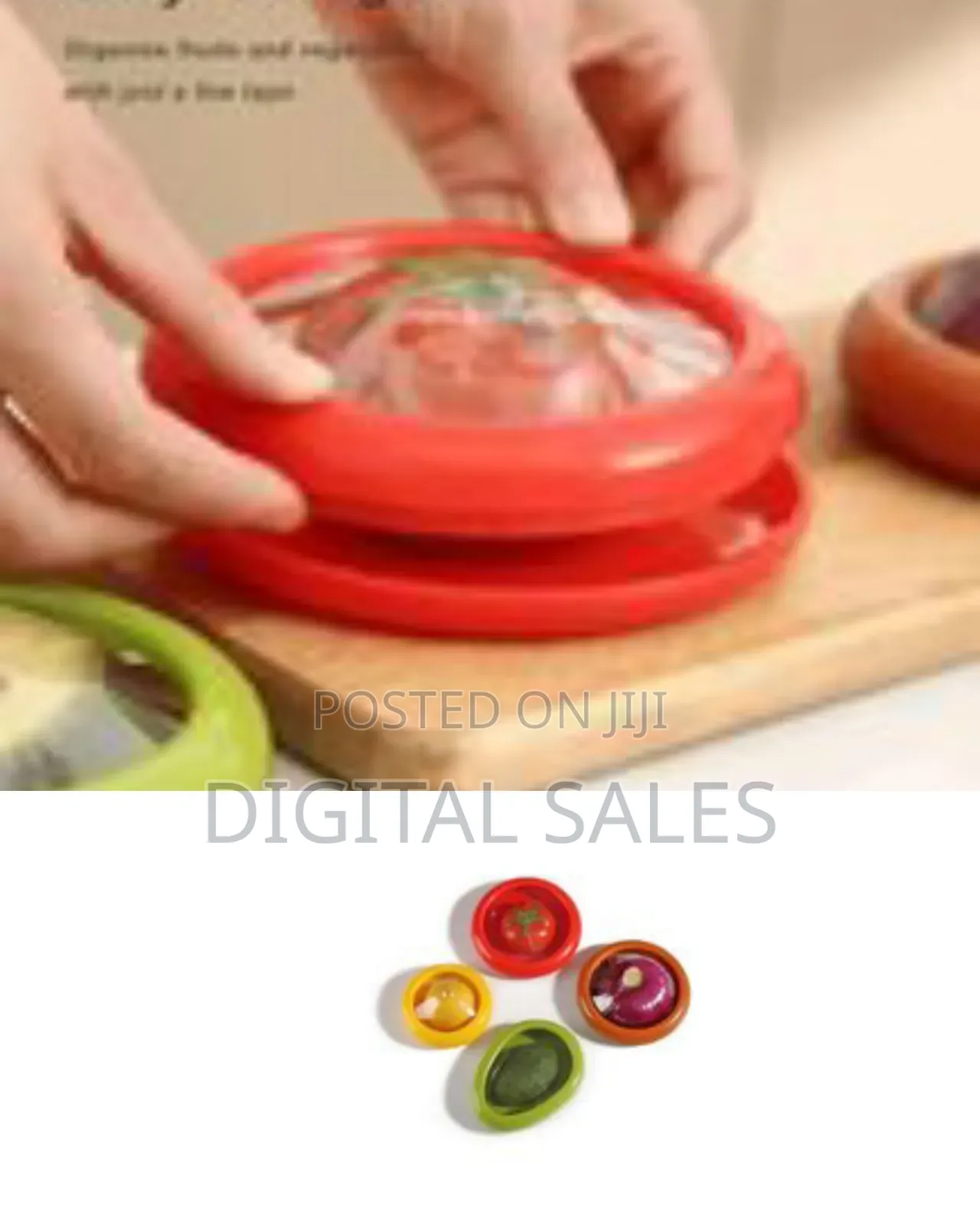 4pc Silicone Fruit and Vegetable Storage Containers Set for Fridg