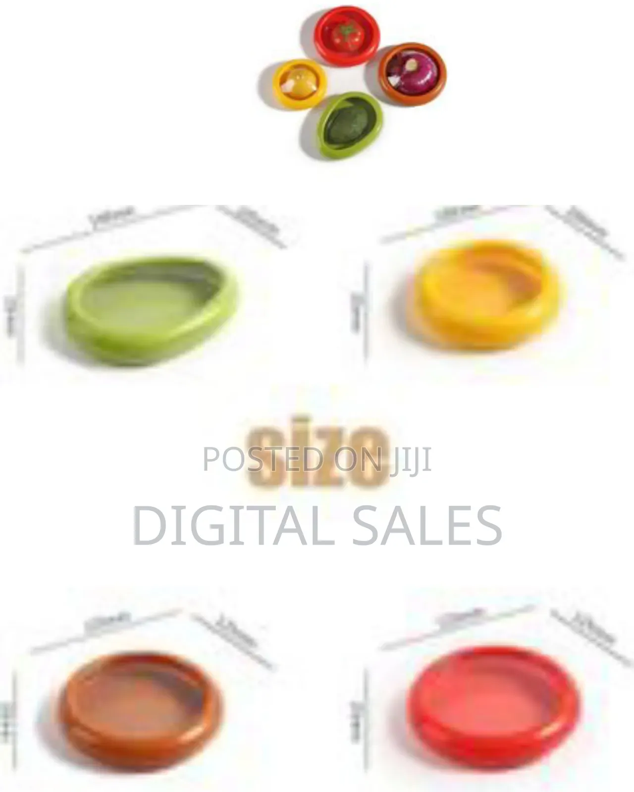 4pc Silicone Fruit and Vegetable Storage Containers Set for Fridg