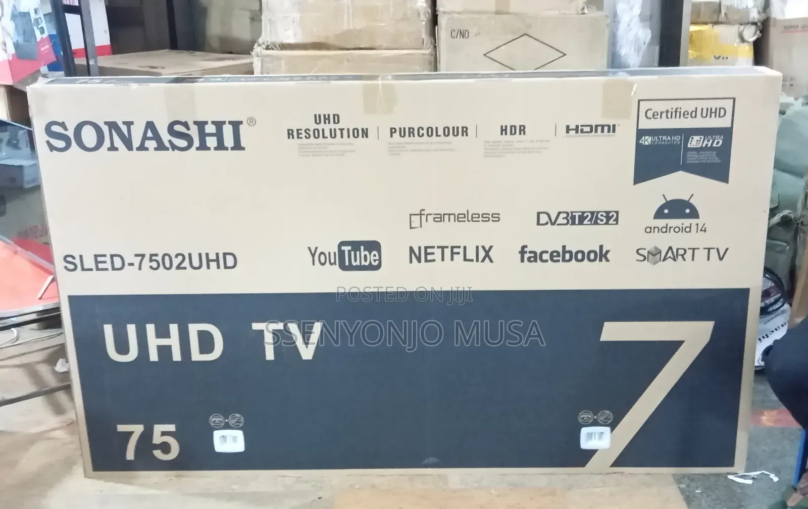 Sonashi 75" Ultra Uhd Smart Tv – Android 14, Hdr, Frameless Design.
