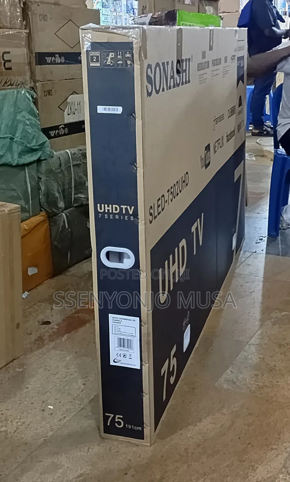Sonashi 75" Ultra Uhd Smart Tv – Android 14, Hdr, Frameless Design.
