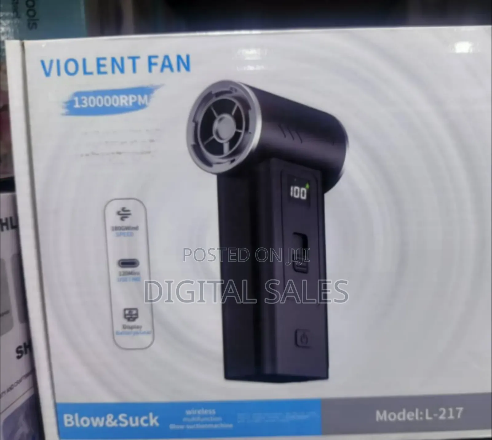 2 in 1 Mini Violet Fan / Vacuum Cleaner / Air Blower