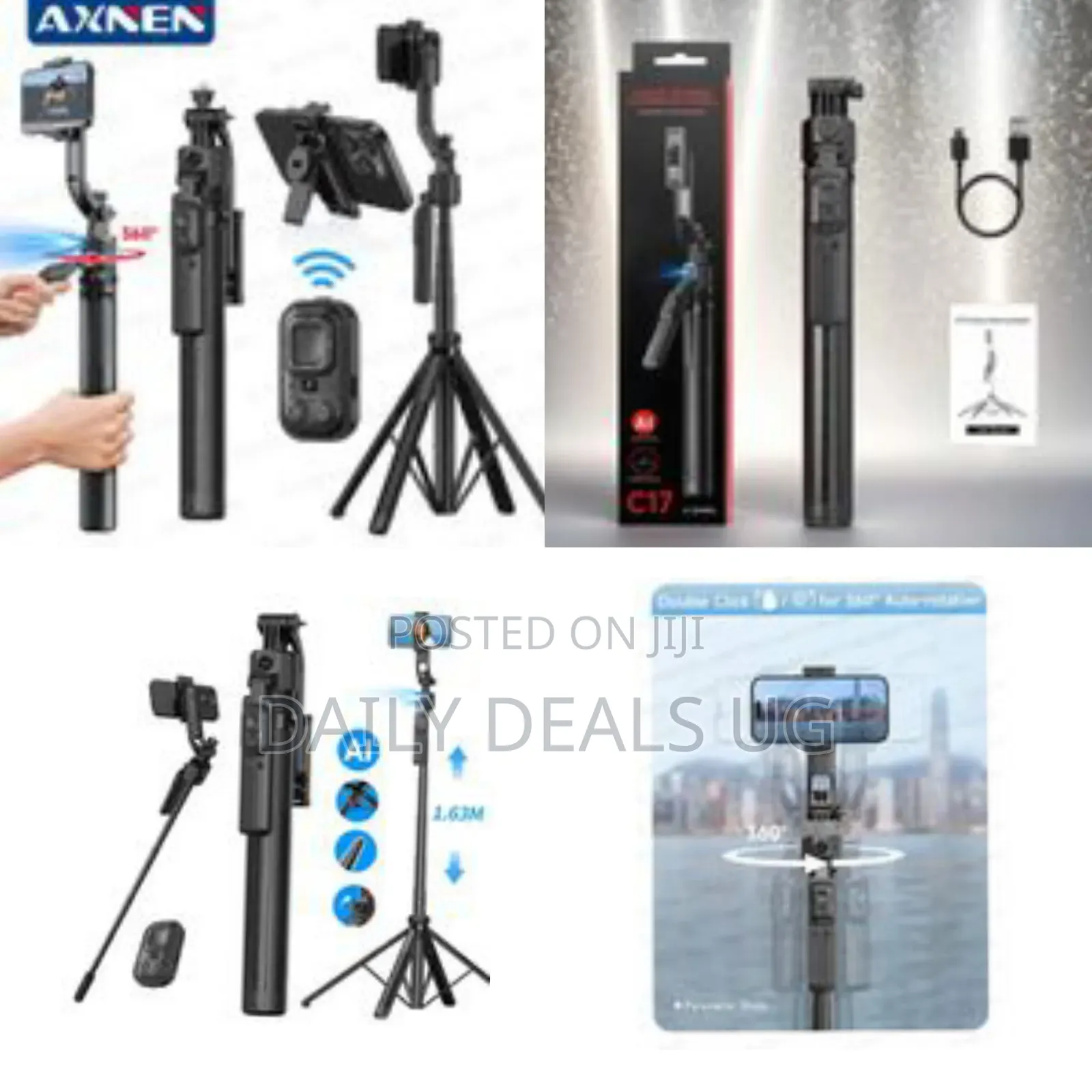 C17 Intelligent Ai Face Tracking Tripod 360 Rotation With Stand