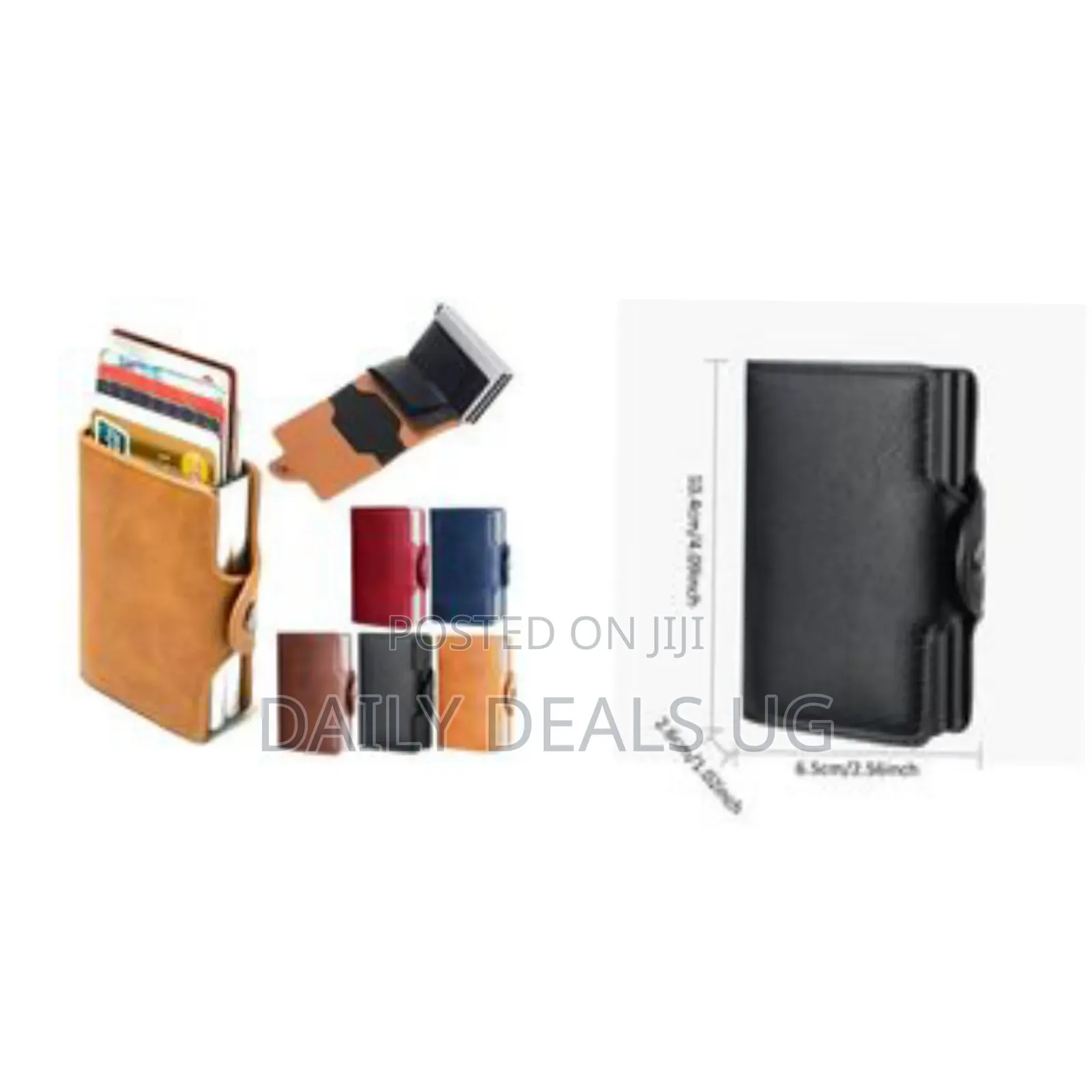 1 Piece of 9.5 * 6.5cm Mini Double Box Metal Wallet Vintage Leather