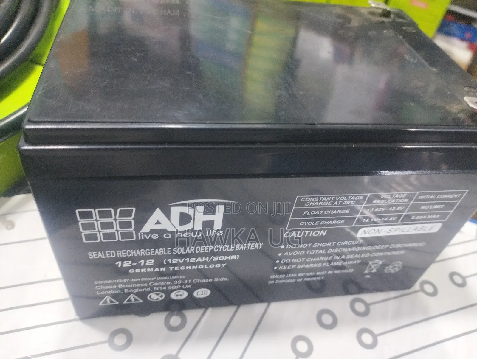 12ah 12v Adh Battery