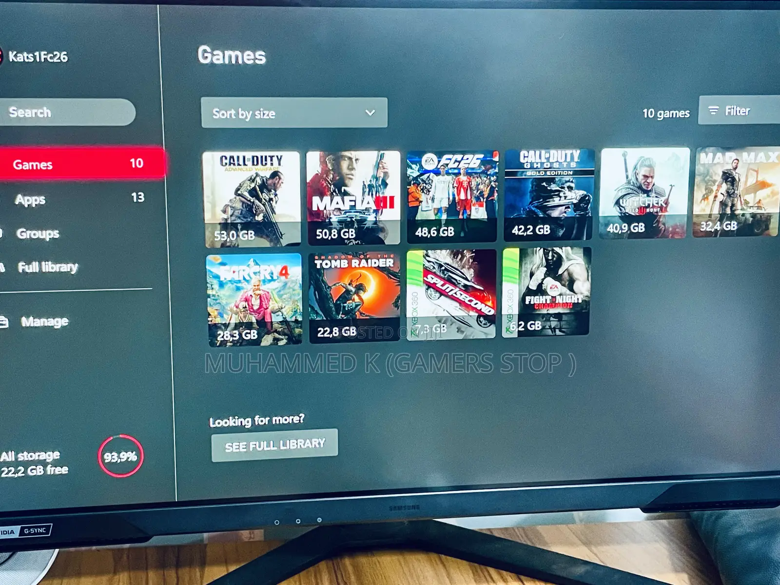 Xbox One S (Fc 26 + 10 Games)