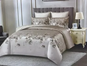 Cream Floral 4pcs 6*6 Duvet Sets