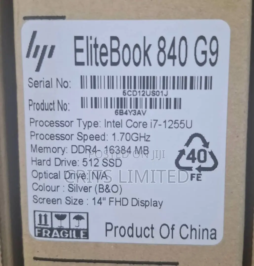 Laptop HP EliteBook 840 G9 16GB Intel Core I7 SSD 512GB