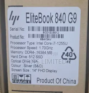 Laptop HP EliteBook 840 G9 16GB Intel Core I7 SSD 512GB