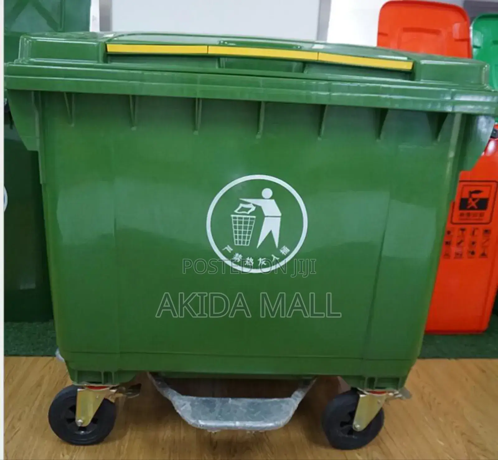 1100 Litre Capacity Plastic Wheel Commercial Public Dustbin Wastebin