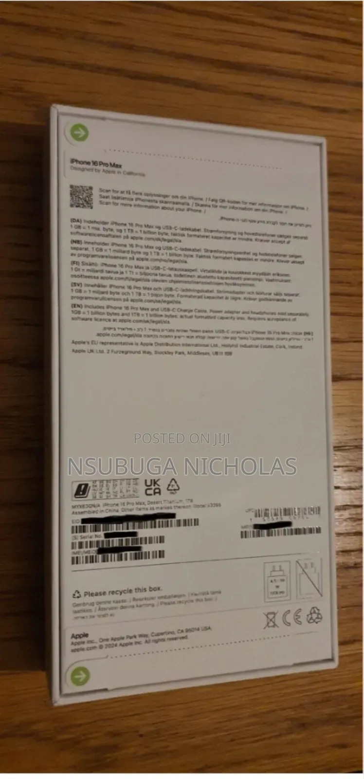 New Apple iPhone 16 Pro Max 1 TB White