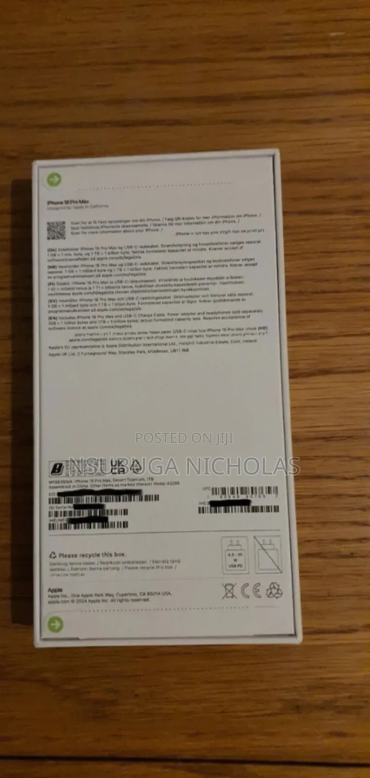 New Apple iPhone 16 Pro Max 1 TB White