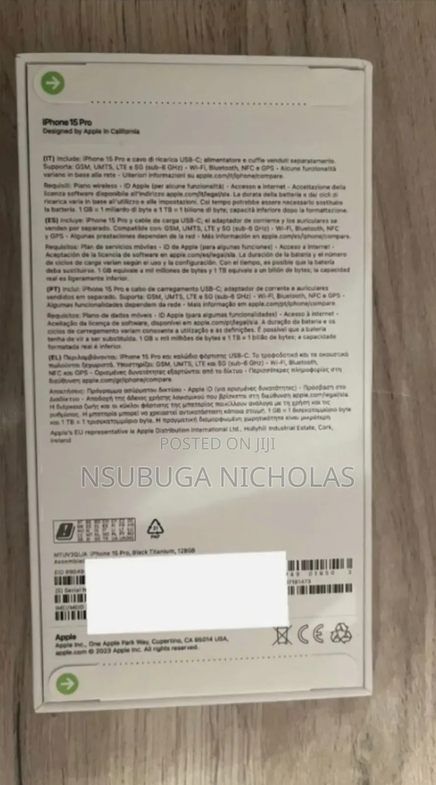New Apple iPhone 15 Pro 512 GB Black
