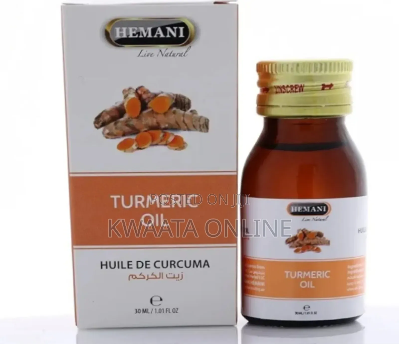 Turmeric Oil - 100% Natural Herbal Cold Pressed Essential Oil -30ml