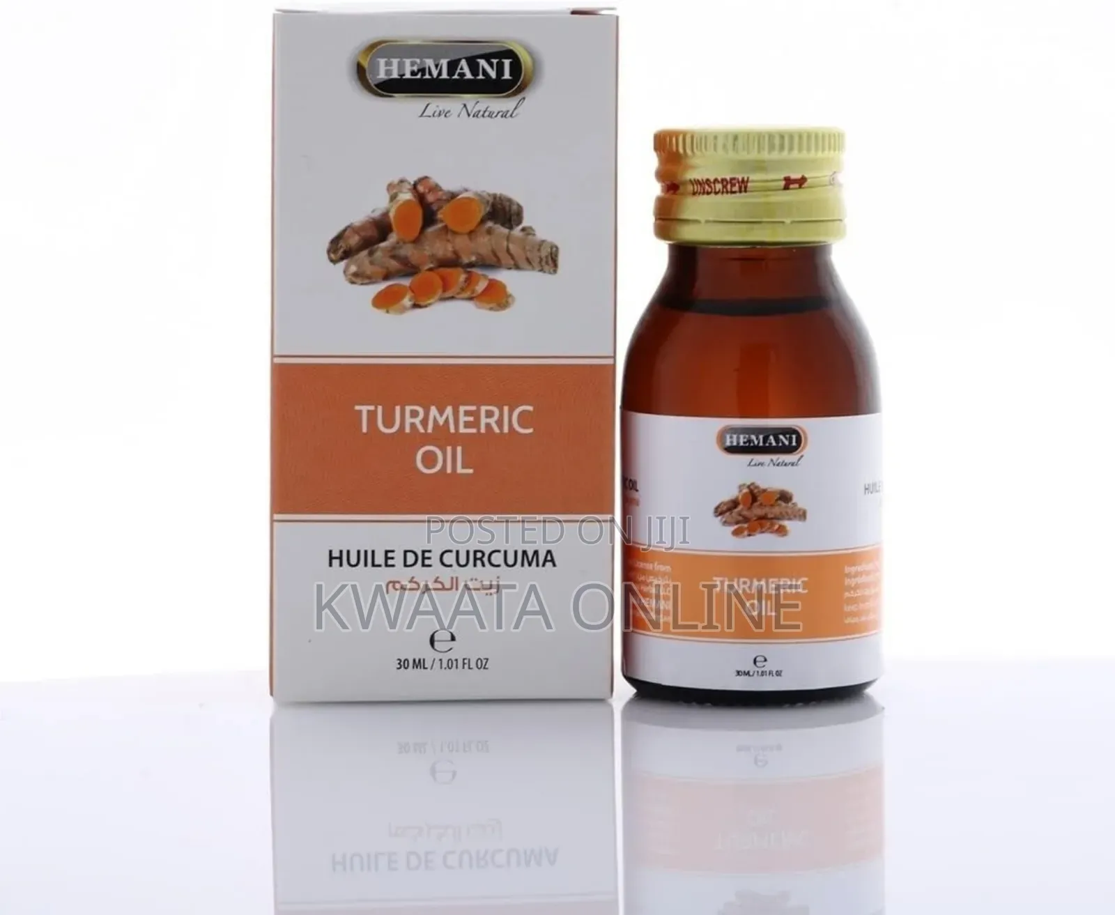 Turmeric Oil - 100% Natural Herbal Cold Pressed Essential Oil -30ml