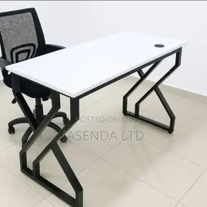 Metallic X-Legs Office Desk 120cm | Study Desk Free Delivery