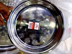 6pcs of 30 Inch Round Stainless Steel Serving Tray