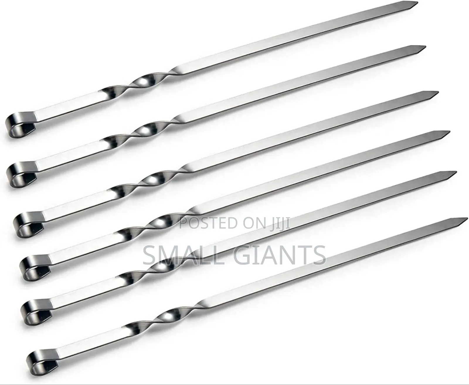 6pcs Stainless Steel BBQ Skewers