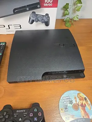 Sony Playstation 3 Ps3 Black Video Game Home Console With Controllers