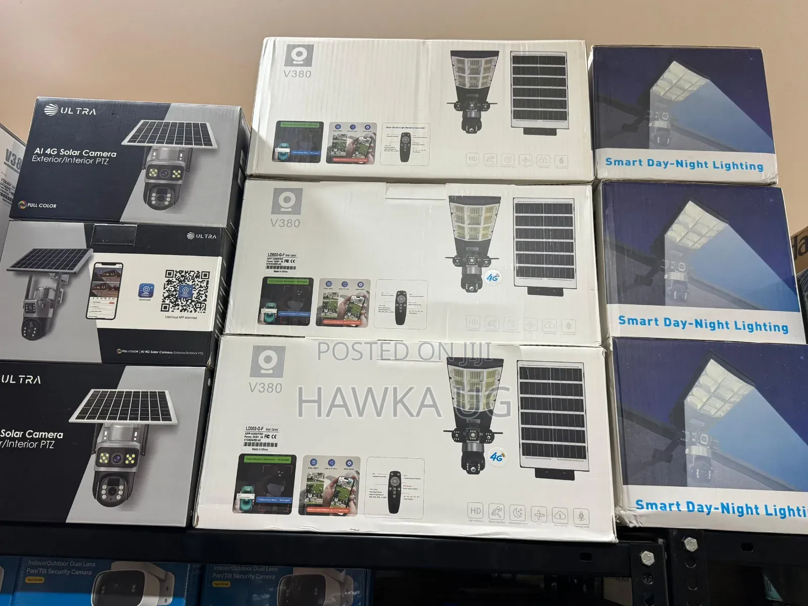 4g 3 Lenses Solar Camera With Lights