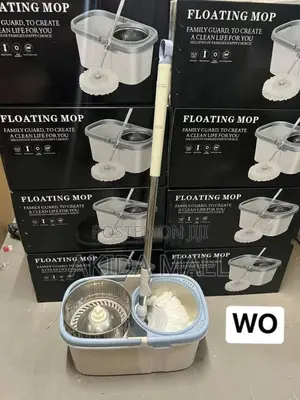 Clean Rubik's Cube X5 Hands-Free Rotary Spin Mop and Bucket Set.