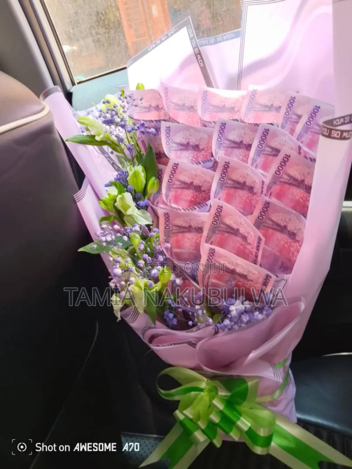 Money and Flower Bouquet