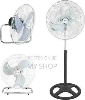 SPJ Stand Fan Metallic