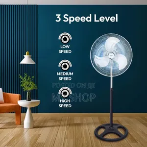 SPJ Stand Fan Metallic