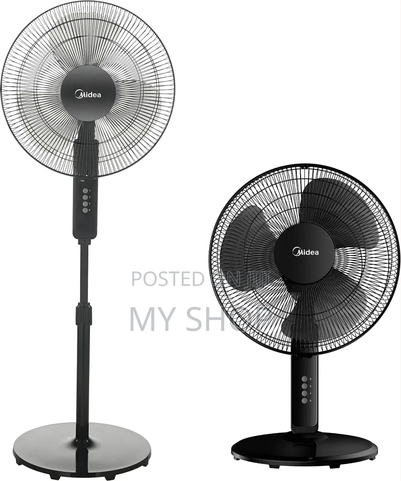 Midea Convertible Pedestal Stand Fan With SQD Motor, 16 Inch,