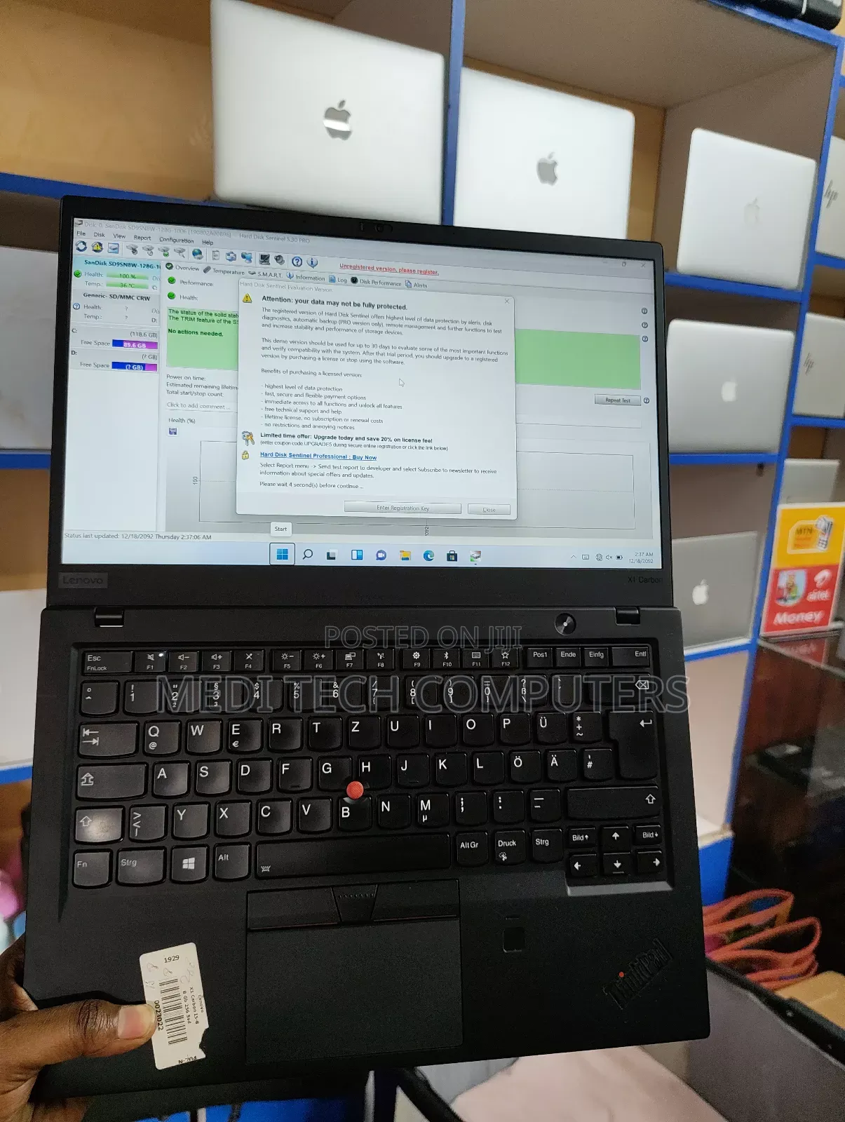 Laptop Lenovo ThinkPad X1 Carbon 8GB Intel Core i5 SSD 256GB