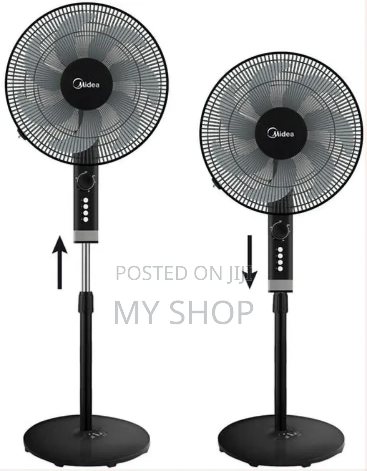 Midea 16 Inch Stand Fan, 3 Speed Settings, 50w, 2hr Timer