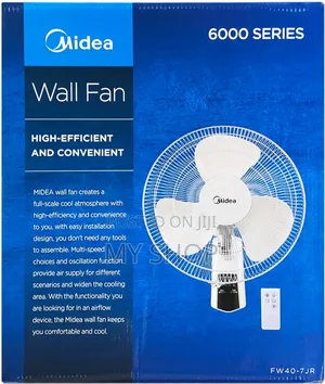 Midea 16-Inch Wall Fan With Remote, White Fw407jr