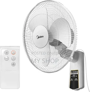 Midea 16-Inch Wall Fan With Remote, White Fw407jr