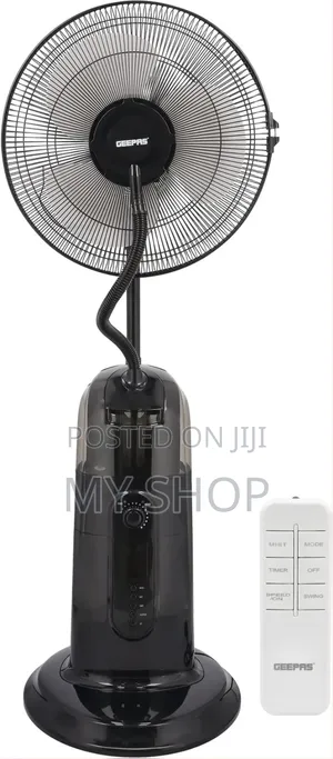 Geepas 16′′ Mist Fan With LCD Display Remote Control 3 Speed Setting