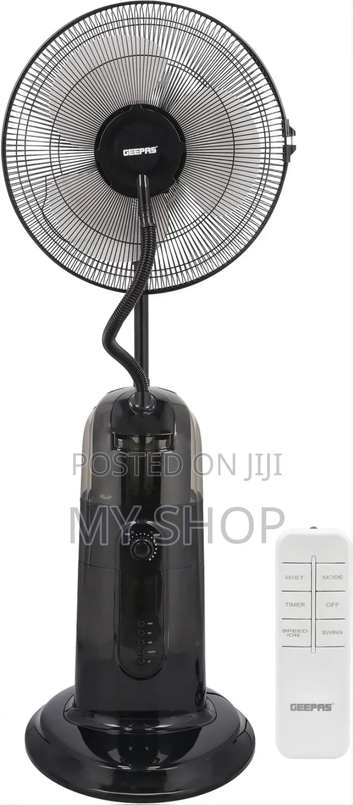 Geepas 16′′ Mist Fan With LCD Display Remote Control 3 Speed Setting