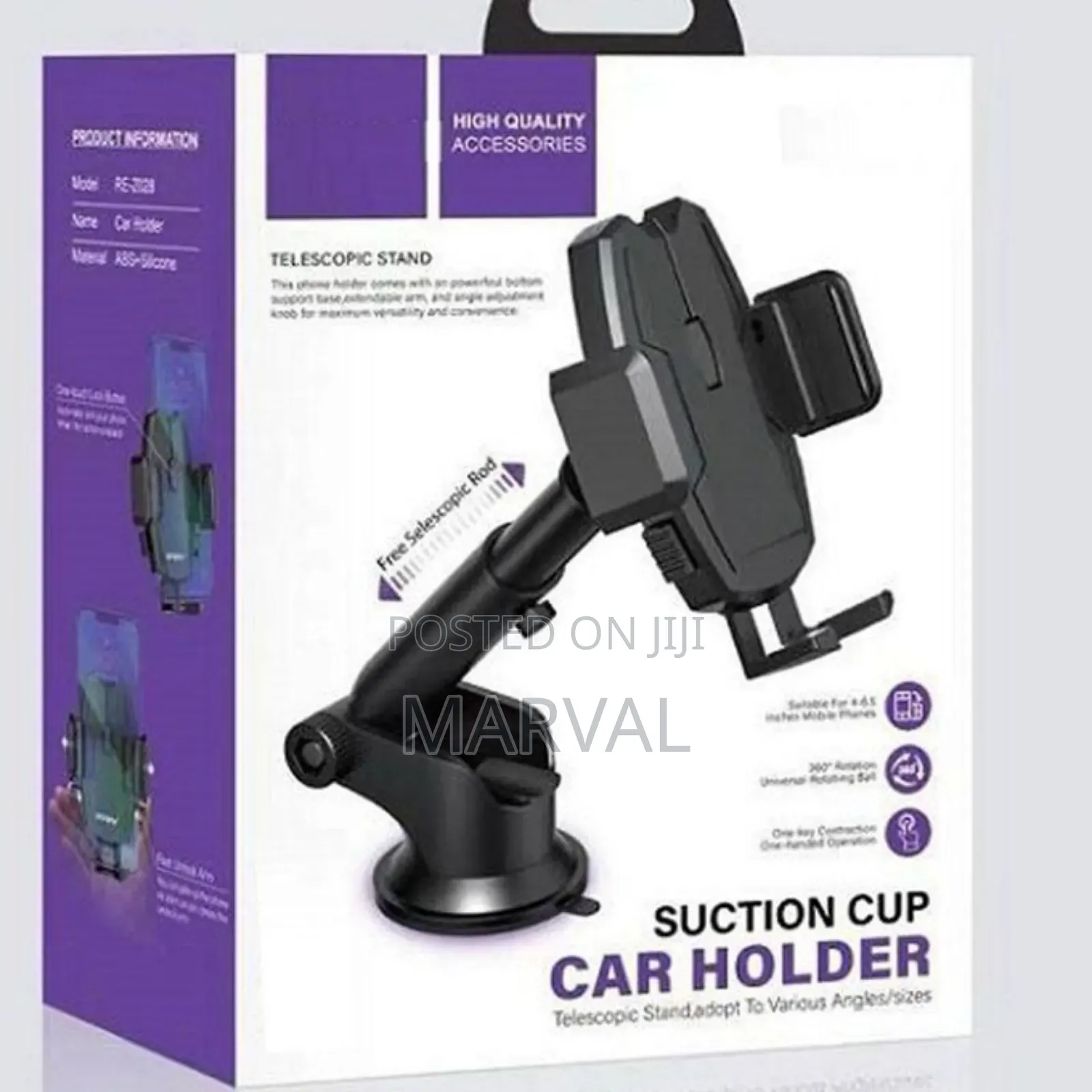 Car Mobile Holder Adjustable 360° Rotating Phone Stand