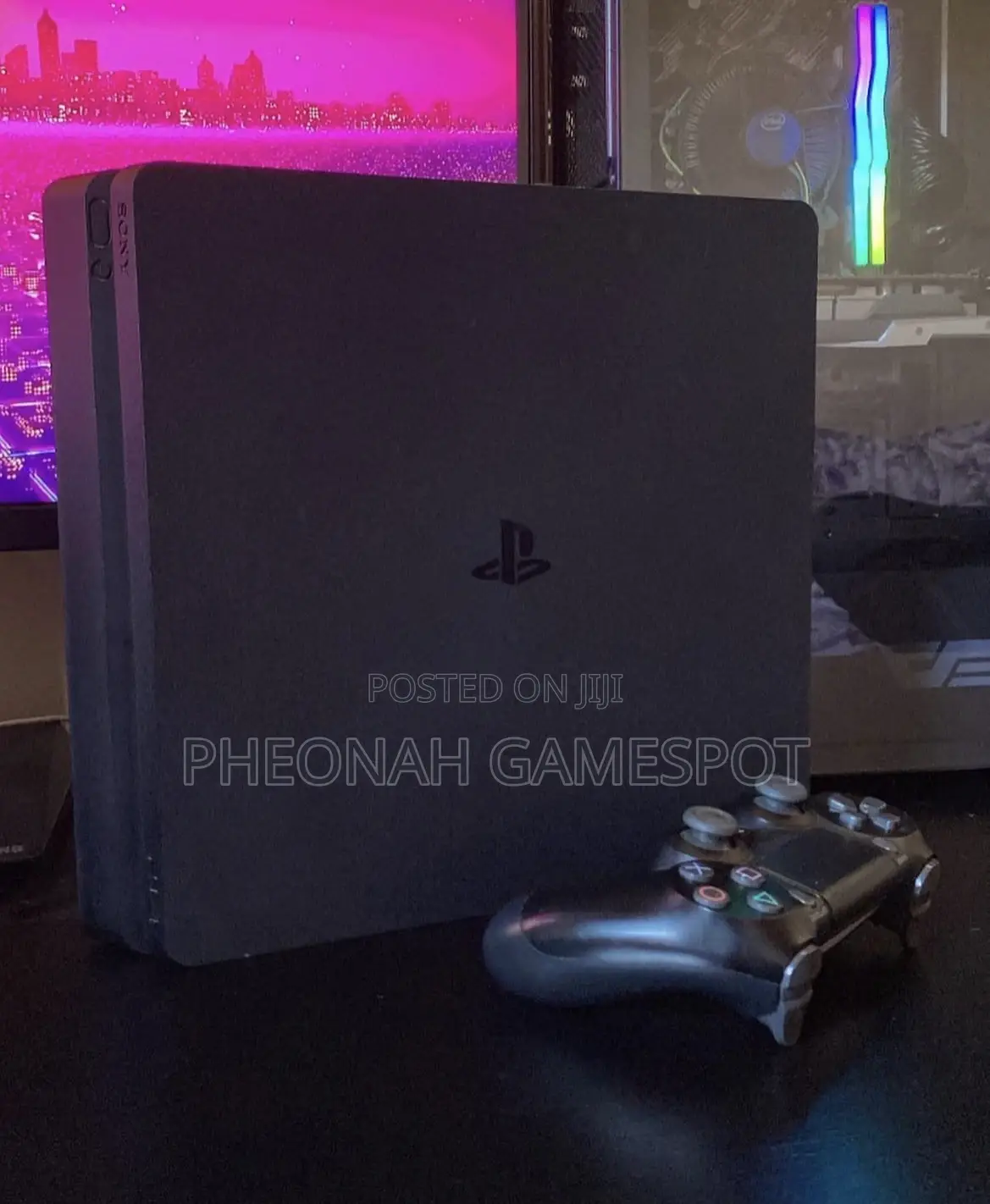 Ps4 Dark Mode Duo, Two Controllers, 16 Games Installed, Smooth Flow.