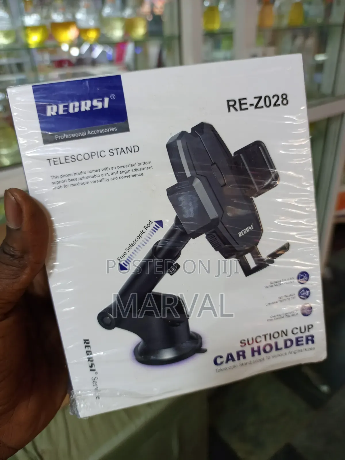Telescopic Suction Cup Car Phone Holder.