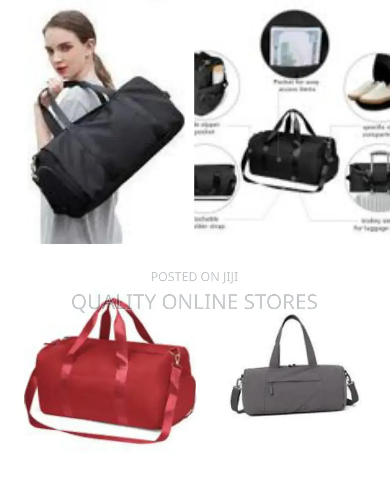 Duffle Bag for Women, Sports Duffel Bag for Gym With Wet Pocket