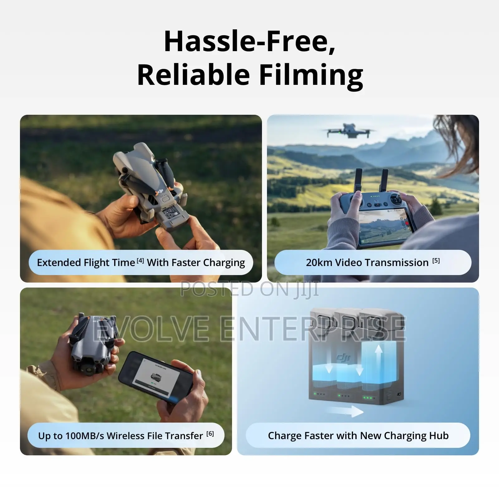 Djimini 5 Pro Fly More Combo With Dji Rc 2, Drone With Camera