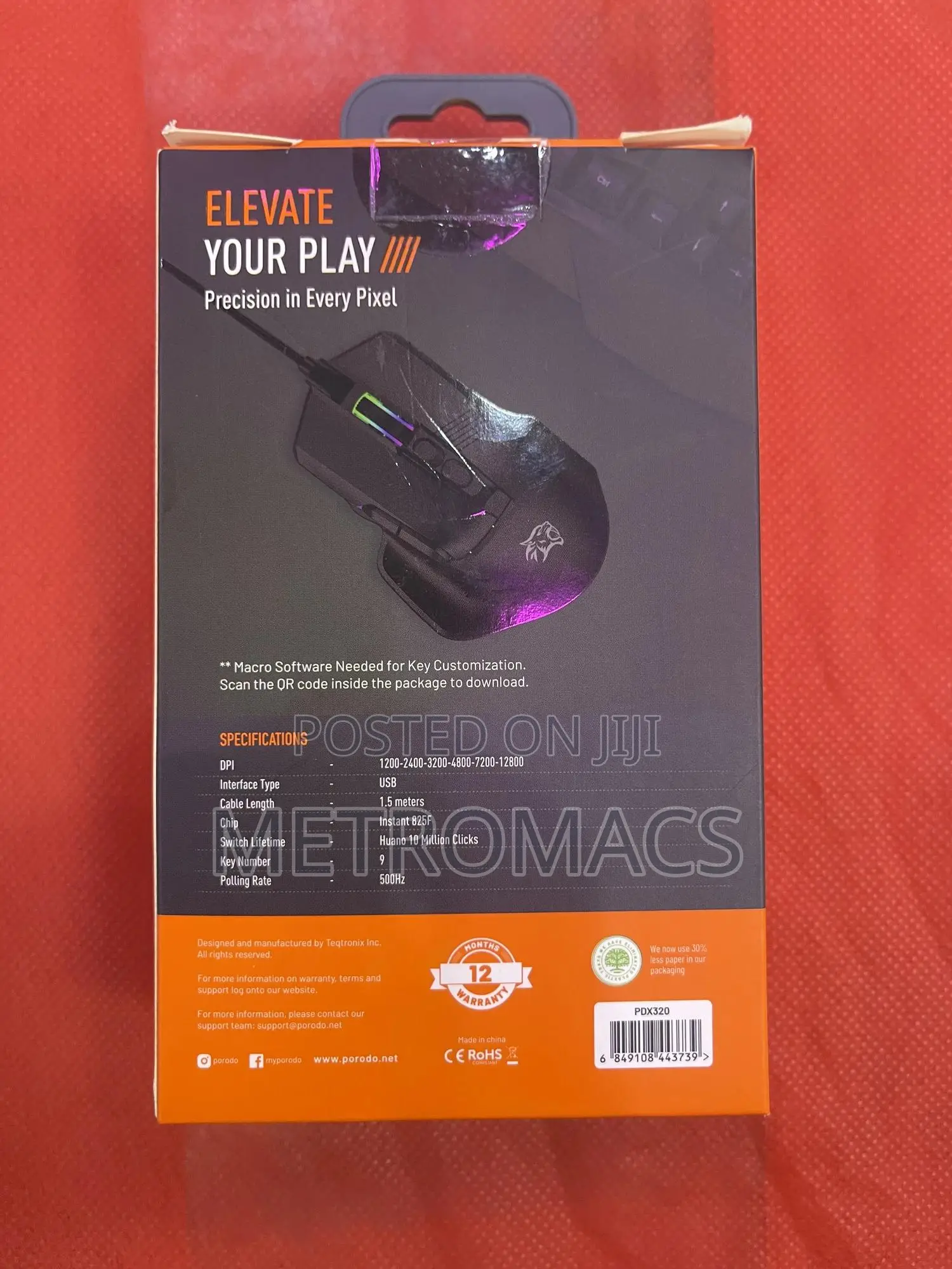 Porodo Gaming Mouse With Programmable Keys