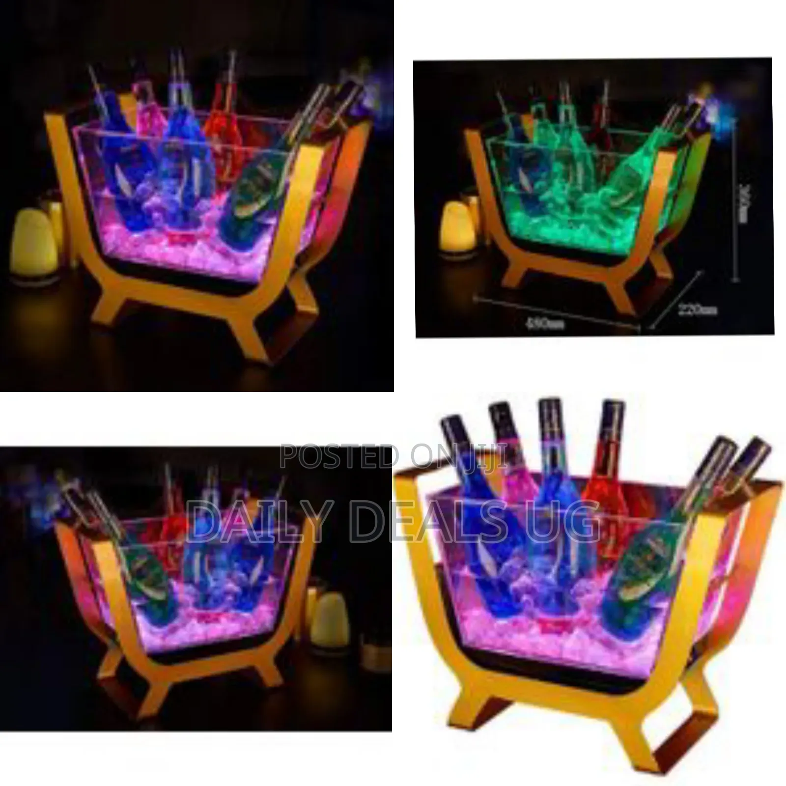 Creative Bar Luminous Ice Bucket Led Light Charging Transparent