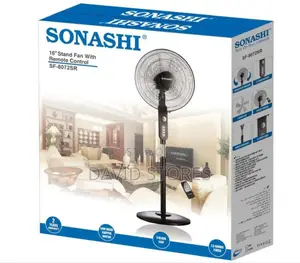 Sayona Stand Fan With Remote – Adjustable, Energy-Efficient Floor Fan