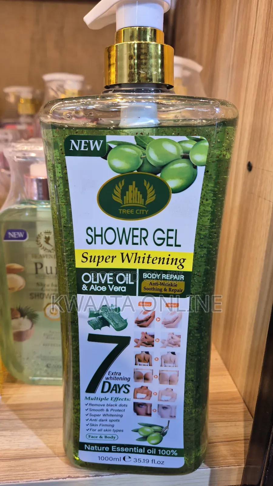 Tree City Super Whitening Shower Gel With Olive Oil Aloe Vera.