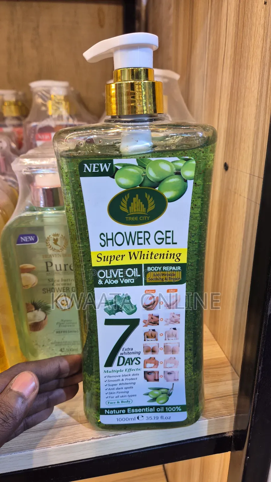 Tree City Super Whitening Shower Gel With Olive Oil Aloe Vera.