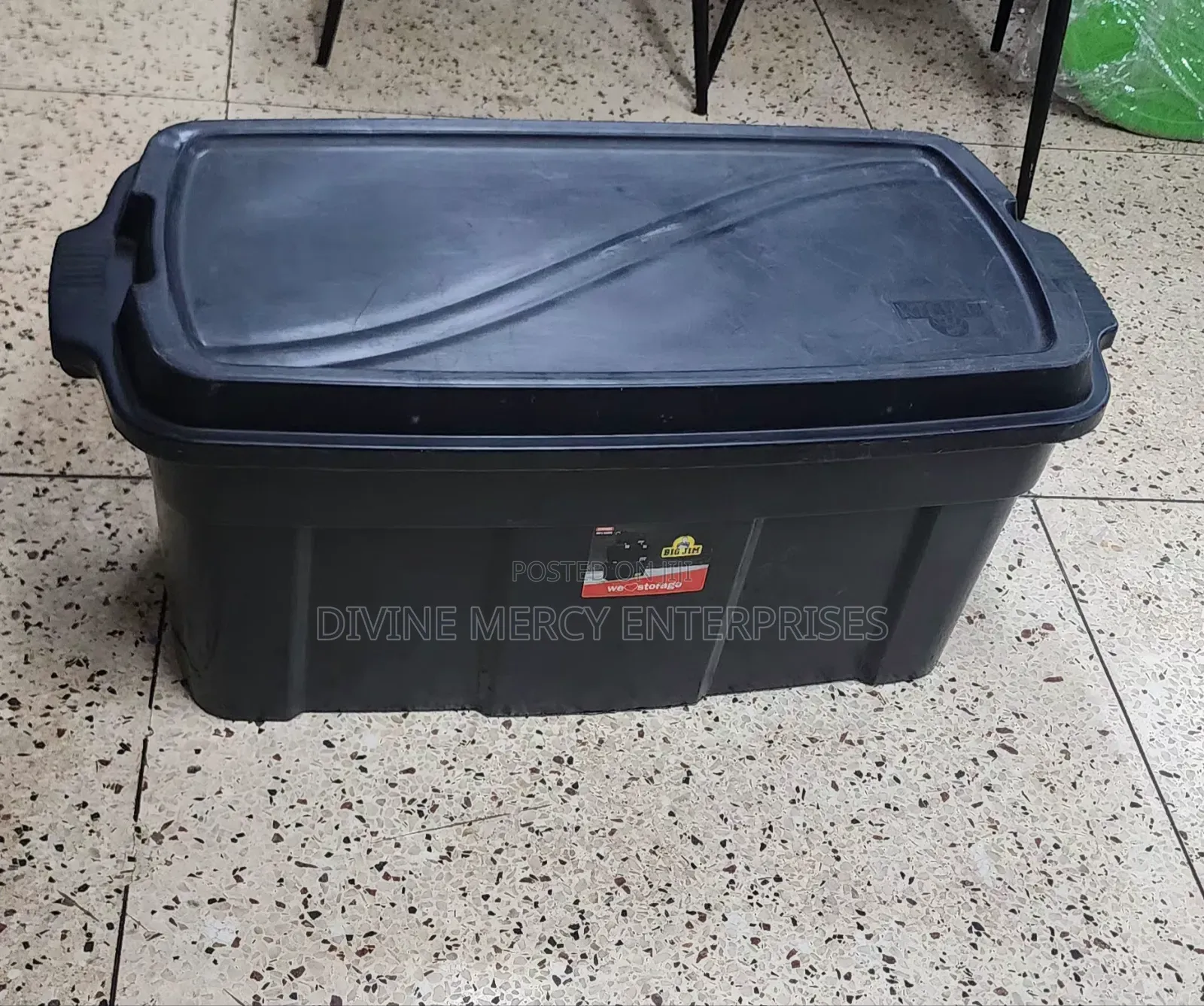 Big 150litres Plastic Storege Box Black
