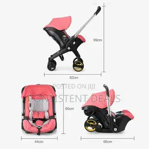 Baby Trolley 4-in-1 Car Seat Stroller Newborn Baby Carriage Basket