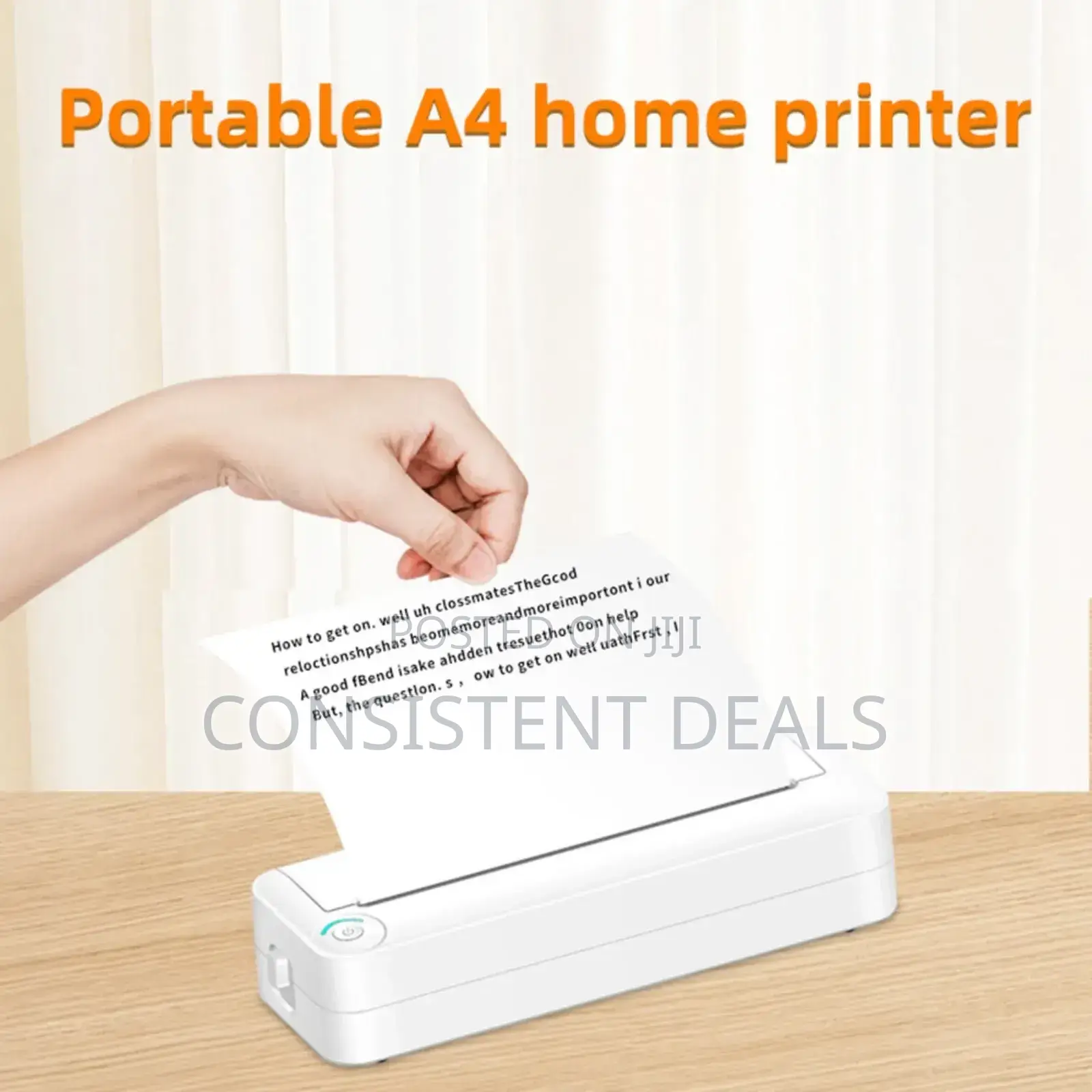 A4 Portable Wireless Bluetooth Thermal Printer
