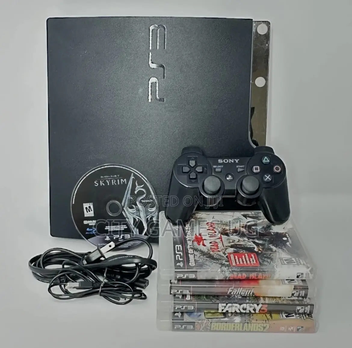 Sony Ps3 Slim Console Bundle W/ Dualshock 3 Controller Plus 15 Game