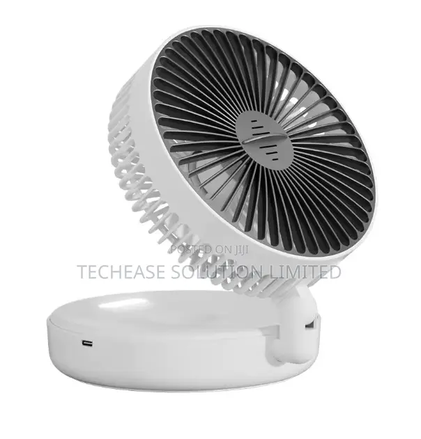 Portable Rechargeable Fan – 5000mah,4-Speed With Warm Night Light